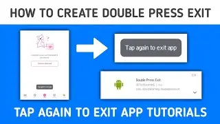 How to create double press exit | Tap again to exit app tutorials| Sketchware pro double press exit