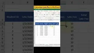 #114 | Amazing Trick | Late Fee Calculation in Ms Excel #ytshorts