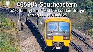 465904 Southeastern, 5Z73 Gillingham E.M.U.D - London Bridge, Northfleet, 09.10.2025