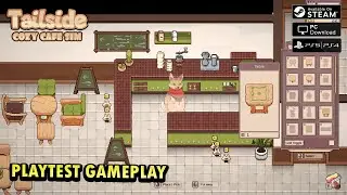 Tailside: Cozy Cafe Sim Playtest 🐾 | Relaxing RPG Simulation Experience