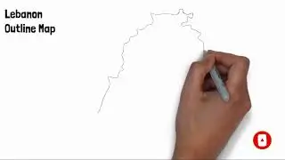 How to Make the Border Map of Lebanon / Lebanon Outline Map / Draw Lebanon Map