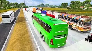 ETS2 Hatikumrul To Bogura Bus Driving | Euro Truck Simulator 2 | Realistic Driving Gameplay |