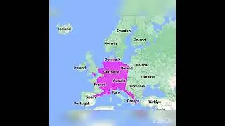 Size of Alaska (US state) compared to Europe! #map #geography #alaska #europe #youtubeshorts