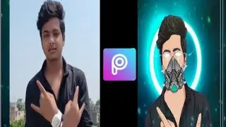 How to make Neon Glowing vector Art Gaming Logo in picsart|vector Art in picsart| Adarsh_technoworld