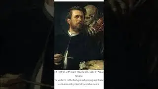 self portrait with death playing the fiddle by Arnold B&ouml;cklin #selfportraiture #ambrotype