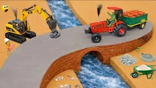 Mini water bridge construction and diy tractor JCB science project ll 🔥 @ShivamHacker0.1 