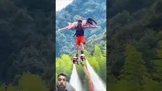 flyboard skating girl #viral #trending #watersports #flyboarding