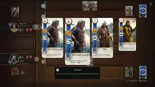 The Witcher 3 winning a hero card Esterad Thyssen from Dijkstra