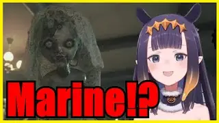 Ina's Reaction to Doll That Sounds Like Marine in Resident Evil Village【HololiveEN】