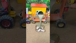 🔥 Mini Tractor Construction Work | Cement Mixer Machine project #shorts #youtubeshorts
