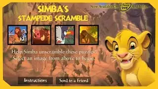 The Lion King: Simba's Stampede Scramble Gameplay (Browser Game)