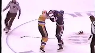 Bob Bassen vs Phil Sykes NHL Oct 8/87