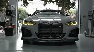 AEROCARBONUK - BMW 4 SERIES G22 FITTED WITH THE BRAND NEW LCI GRILL AND BMW LASER HEADLIGHTS