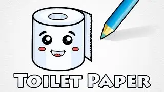 How to Draw Toilet Paper Roll - Step by Step