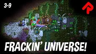 Attack of the Giant Spiders (and Bees!) | Starbound Frackin' Universe gameplay ep 3-9