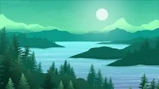 4K Animated cartoon Background | Forest Scenery Animation | Beautiful Night loop animation