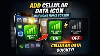No Cellular Data Icon on iPhone? Add Home Screen Toggle. Easy Switch On or Switch Off (Fix)