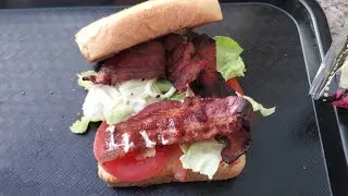 Griddle Porn: Blackstone BLTs with Bourbon Bacon