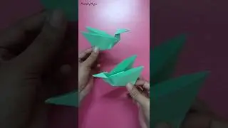 2 Minutes origami swan easy | paper swan origami