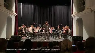 Akordeónový orchester ZUŠ Lipany - Divertimento musicale 2023, Ruiz, Piazzolla, Kosma, Rubik