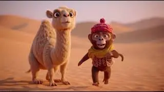1223&ldquo;The Desert Dash: Camel and Monkey&rdquo;