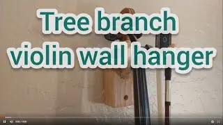 DIY Violin Wall Hanger (from tree branch)