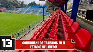 Continúan los trabajos en el estadio del Trébol