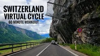Indoor Cycling Videos With Music | Virtual Bike Ride in Switzerland | Cycling footage