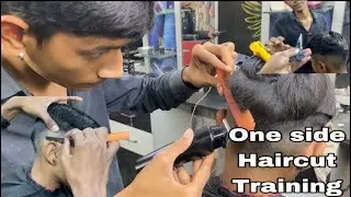 Slope haircut karne ka aasan tarika| one side haircut for boys| step by step tutorial video ✂️