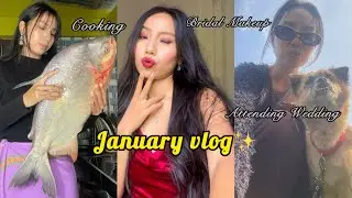 January o ang twmarok khaikha// Attending weddings//doing Bridal makeup