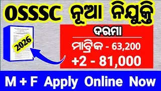 male female osssc new vacancy 2026 | level 4 pay matrix jobs 2026 | osssc new vacancy