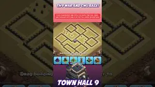 Th9 Best Cwl BASE LAYOUT! #clashofclans #geniusclash