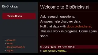 Talk to data w/ ChatGPT and BioBricks