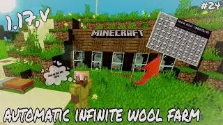 Easy Automatic Infinite wool farm in Minecraft PocketEdition 1.17 | update.#24