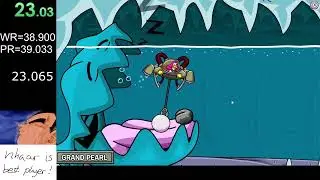Club Penguin Aqua Grabber Pearl 38.375 (World Record)
