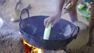 Boiling Snake Gourd in Hot Oil & Freezing It | What Will happen?