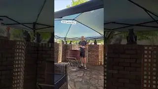 @target Embark 10x10 canopy setup. easy and great shade UVB 50.