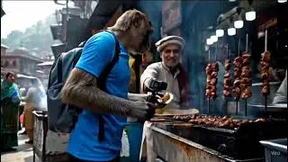&ldquo;Monkey Vlogger Tries Barbecue & Biryani in Kashmir&rsquo;s Lal Chowk | Street Food Madness!