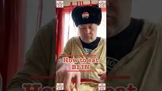 How To Eat Blin #crazyrussiandad #russianfood #russia #russian #blin #blini #bliny  #ussr #soviet