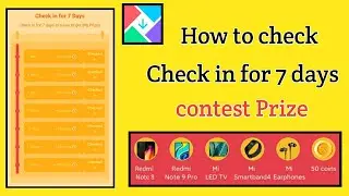 #getapps how to Check prize or coupon in  contest || check in for 7 days contest || 2020 contest