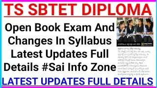 Ts Sbtet Diploma Open Book Exam And Changes In Syllabus Latest Updates Full Details #Sai Info Zone.