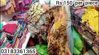 Ladies long cotton dupatta 1 great quality Rs 150 per piece Karachi Sher Shah landa market