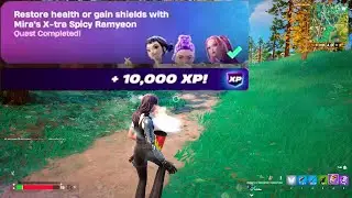 Restore health or gain shields with Miras X-tra Spicy Ramyeon Fortnite