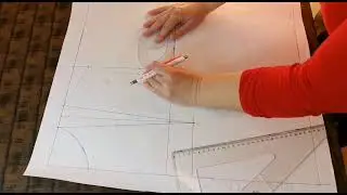 Krojenje prednjeg dela bluze #patternmaking #tutorial #diy