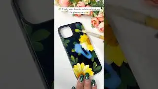 phone cases flower painting #shorts #flowerpainting #viralvideo #trending #art #diy
