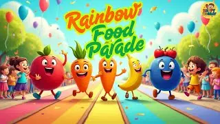 Rainbow Food Parade | Happy Hooray Kids Song | #kidsvideo #cartoon