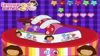 Doras Lovely Sneaker - Dora The Explorer TV Program - Decorating Video - Cartoon Movie