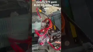Uwinfly D75 ganti BLDC QS motor V4. 2000 watt. Dan custom Swing arm  pakai supra 125