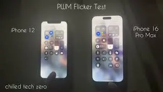 Результаты теста на мерцание ШИМ на iPhone 16 Pro Max и на iPhone 16 Pro Max старшей модели. Дейс...