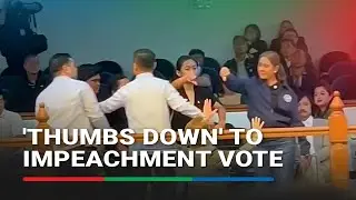 Guests asked to leave Senate session hall after making thumbs down sign during impeachment vote